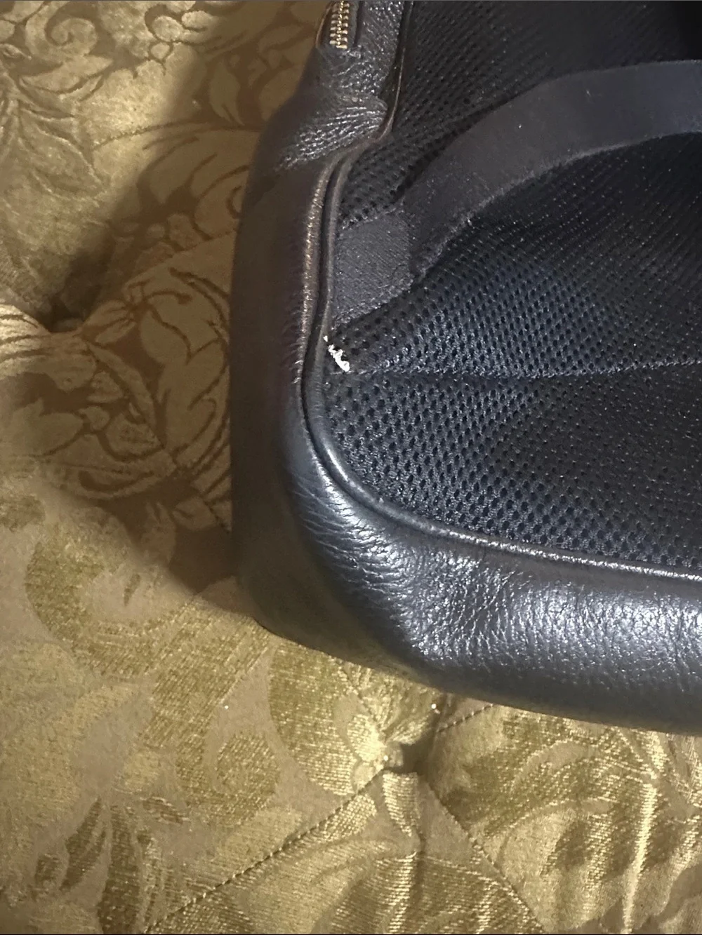 Coach Black Pebbled Leather Backpack with Gold Hardware